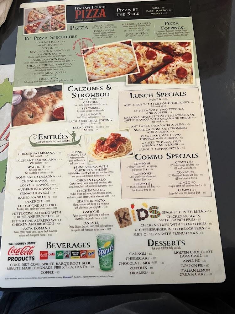 Italian Touch Menu image 1